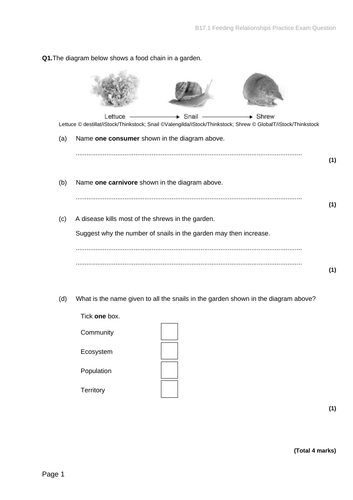 AQA Biology Trilogy - B17 Organising an Ecosystem