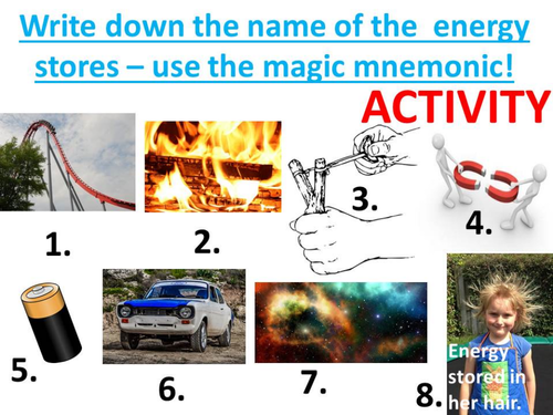 Energy stores and conservation KS3. (Teaches KS3 to agree with GCSE 9-1 spec).