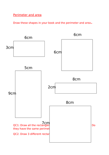 perimeter problem solving rectangles