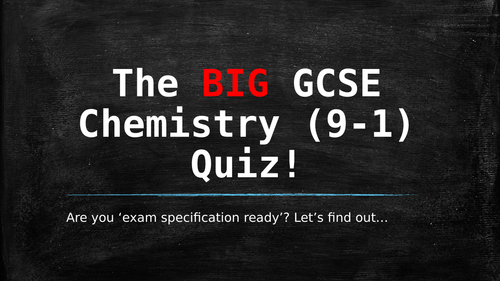 The BIG GCSE Chemistry (9-1) Revision Quiz - TOPIC 2 (States of Matter and Separation)