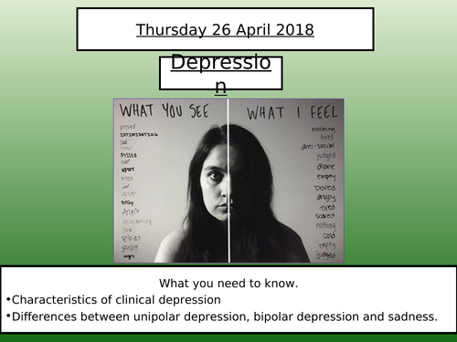 GCSE Psychology (AQA) Depression and Serontonin