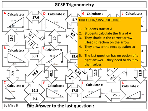 GCSE Trigonometry Activity (Revision)