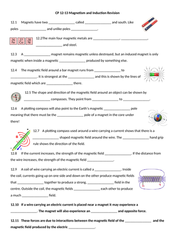 CP12-13 Magnetism and Induction Revision Edexcel GCSE 9-1 Physics