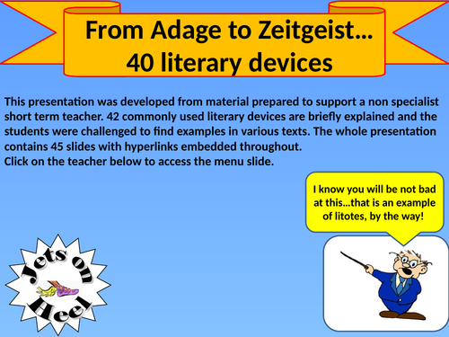 Adage to Zeitgeist, 40 Literary Devices