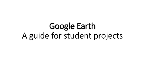 Google Earth step by step booklet