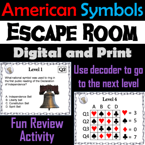 American Symbols: Escape Room - Social Studies