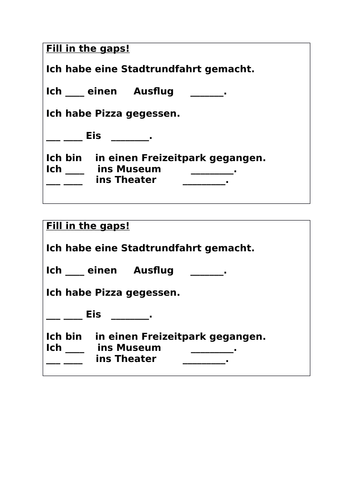 Secondary German Resources Past And Future Holidays 