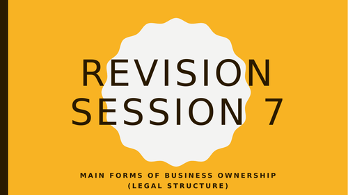 AS Business Component 1 - Legal structures