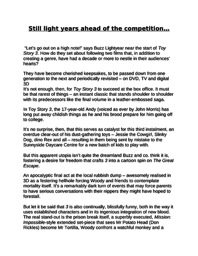 Writing a review and comment