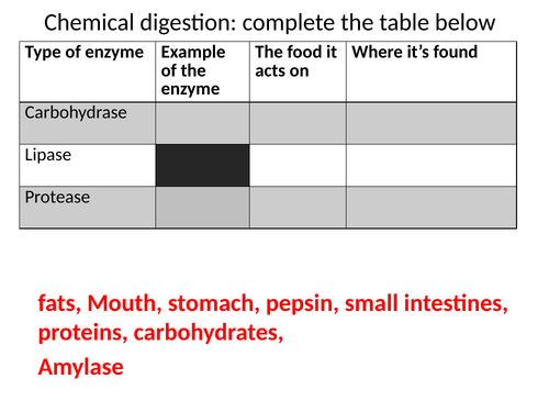 Animal nutrition IGCSE resources