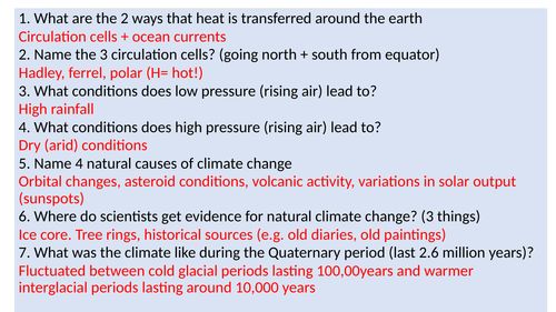 Edexcel B GCSE Geography 9-1 Revision activities for Topics 1 - 6