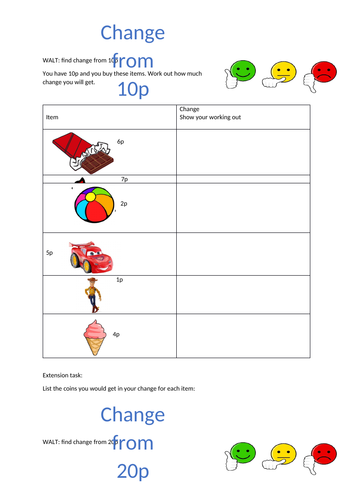 Differentiated change from 10p
