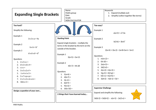 Best differentiation - Simplifying Single Brackets