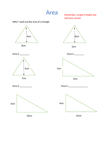 Area of a triangle