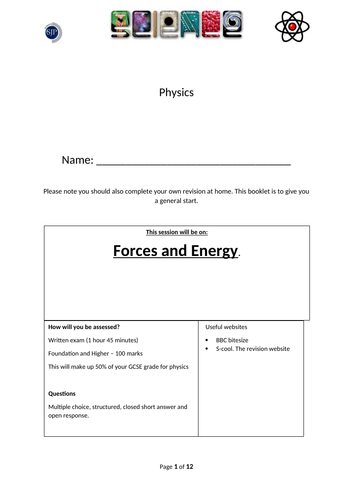 AQA Physics  Revision (Forces and Energy)