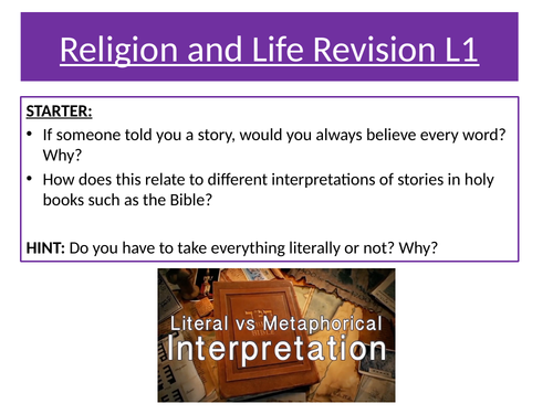 Religion and life revision