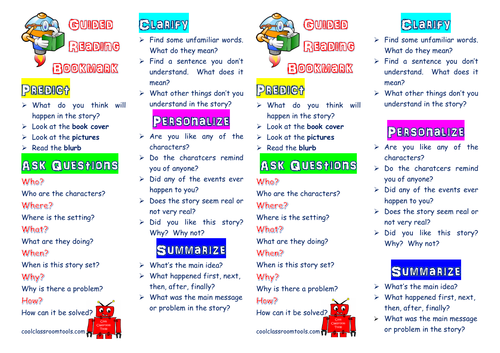 Guided Reading Bookmark