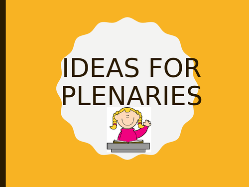 Plenary Ideas