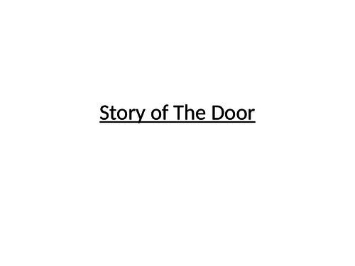 Gothic Literature Year 7 Story of The Door
