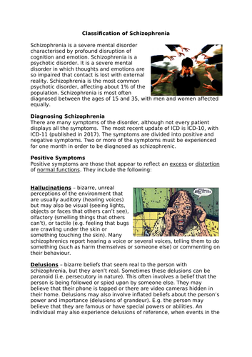 OCR Psychology: Mental Health - Disorders