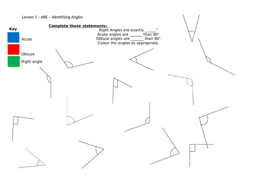 Angles and Position - Year 4 Maths Planning and Resources