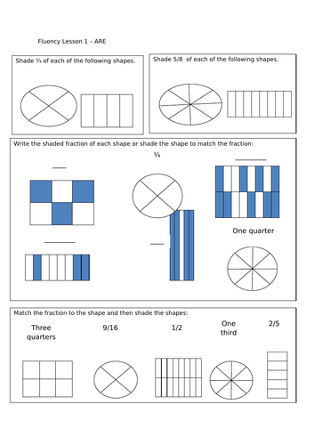 Fractions and Equivalents - Year 4 Maths Planning and Resources