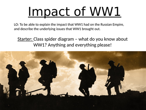 Edexcel: 2.2c: Russia: Impact of WW1