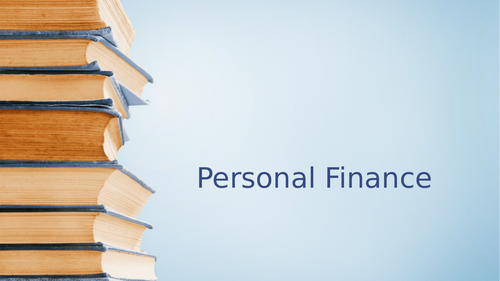 Personal Finance Tutorial