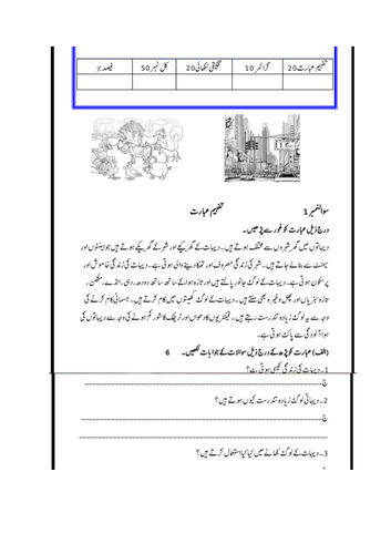 middle school urdu resources