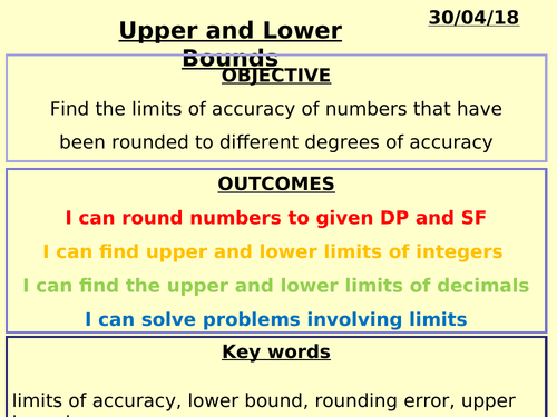 LESSON: Estimating Upper & Lower Bounds