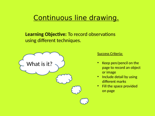 Line Drawing lesson | Teaching Resources