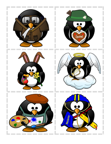 La ropa (Los disfraces de Pingu) - Juego de correspondencias
