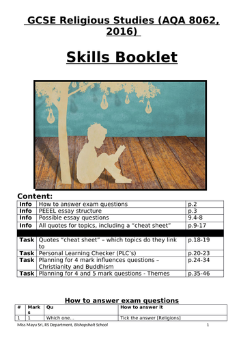 AQA GCSE RS - Skills Booklet