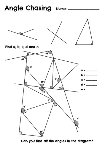 Angle Chasing - Straight Line, Triangle, Vertically Opposite