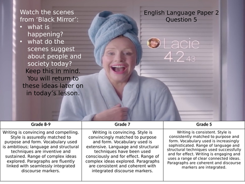 Aqa English Language Paper 2 Question 5 Teaching Resources