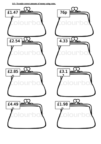 Use coins to make amounts,