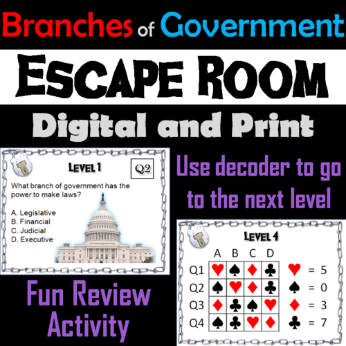 Branches of Government Escape Room