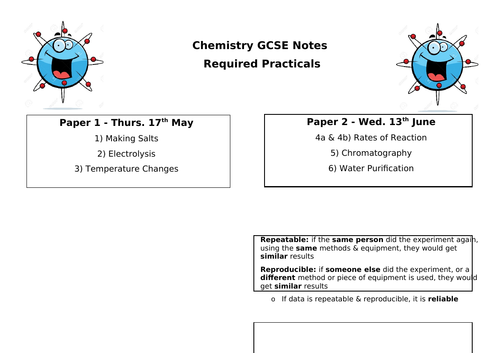 AQA trilogy Chem required practicals booklet
