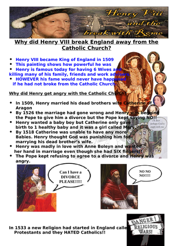 The Reformation - Henry breaking from Rome