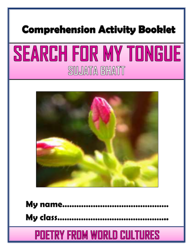 Search for My Tongue - Comprehension Activities Booklet!