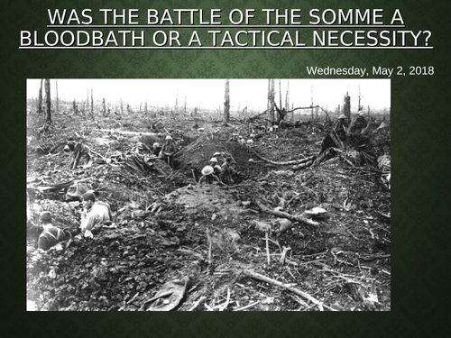 double lesson on the battle of the somme