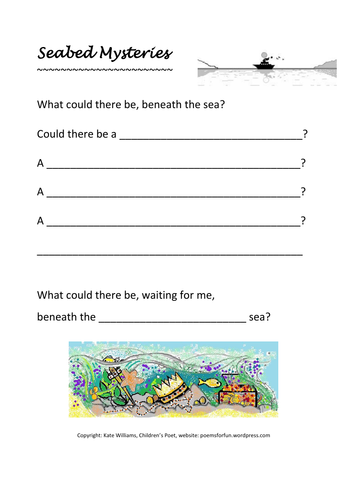 Seabed Mystery - Poem Frame (KS2) + Guide