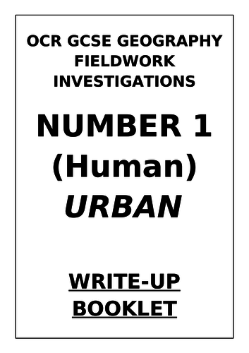 Human fieldwork write up booklet