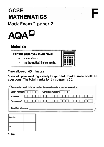 GCSE Maths Mixed Questions