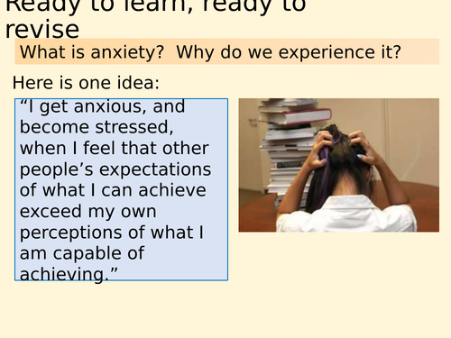 Managing stress and anxiety during revision and exams