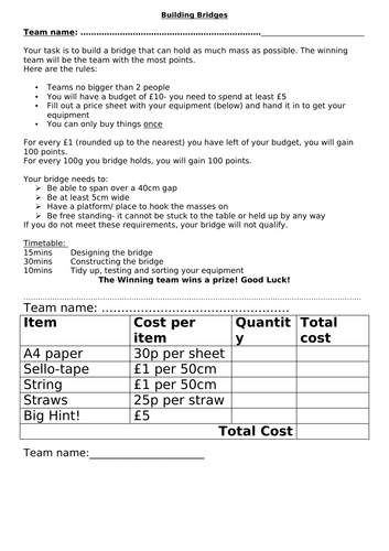 Building Bridge Challenge