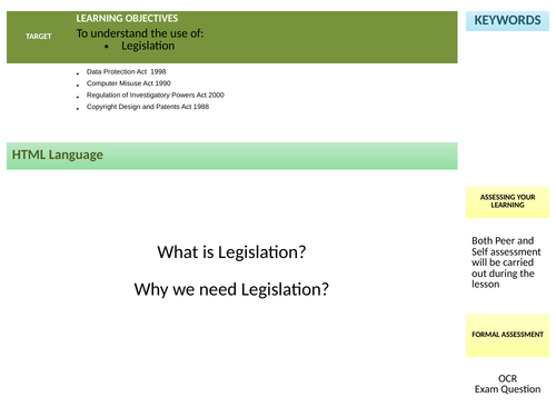 Introduction to Legislation