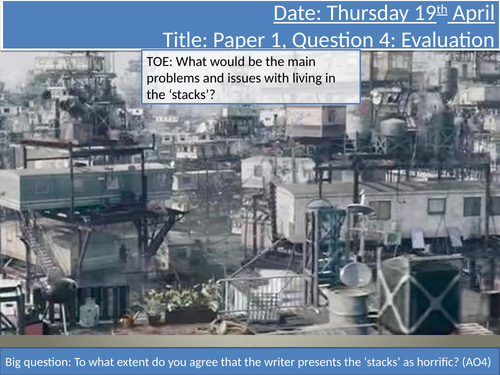 AQA English Language Paper 1 reading: Ready Player One 2 lessons