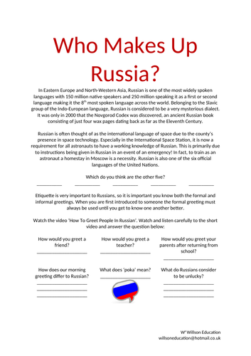 Who Makes Up Russia?