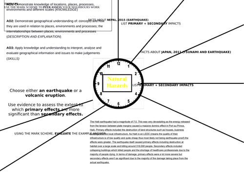 AQA Natural hazards - Revision and Question